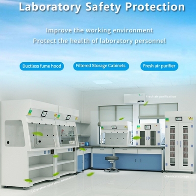 Damp Hood Cabinets van Hood Cupboard pp Ductless van de laboratorium de Laminaire Damp